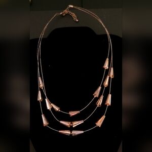 Layered Wire and Bangle Necklace